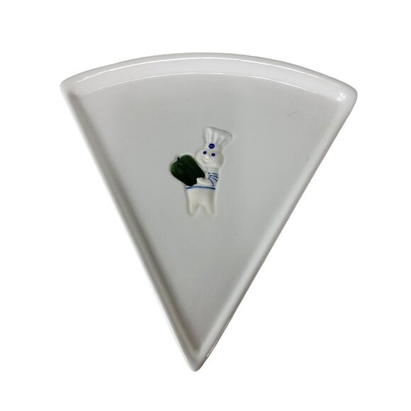 Pillsbury Doughboy Pizza Slice Ceramic Porcelain Plate Set of Five Plates - Picture 4 of 15